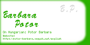 barbara potor business card